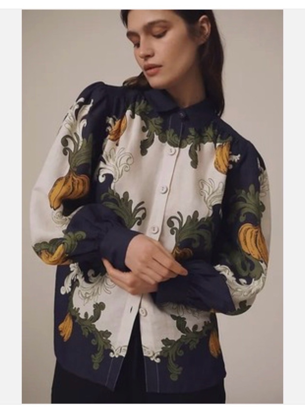Farm Rio X Anthropologie Puff Sleeve Blouse - Picture 2 of 9